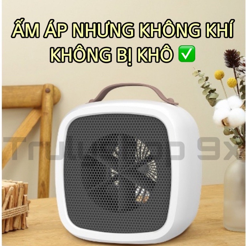 Máy quạt sưởi ấm mùa đông mini cầm tay cho bé không gây tiếng ồn