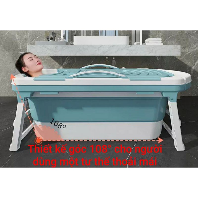 Bồn tắm gấp gọn dành cho người lớn chất liệu nhựa PP và Silicon, có thể làm bể bơi, bồn tắm cho trẻ em | BigBuy360 - bigbuy360.vn