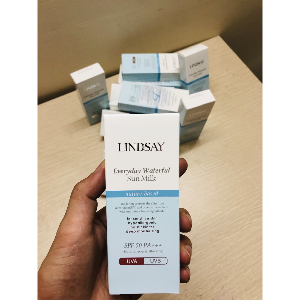 KEM CHỐNG NẮNG VẬT LÝ LINDSAY SPF 50 PA+++ UVA UVB, hàng chính hãng