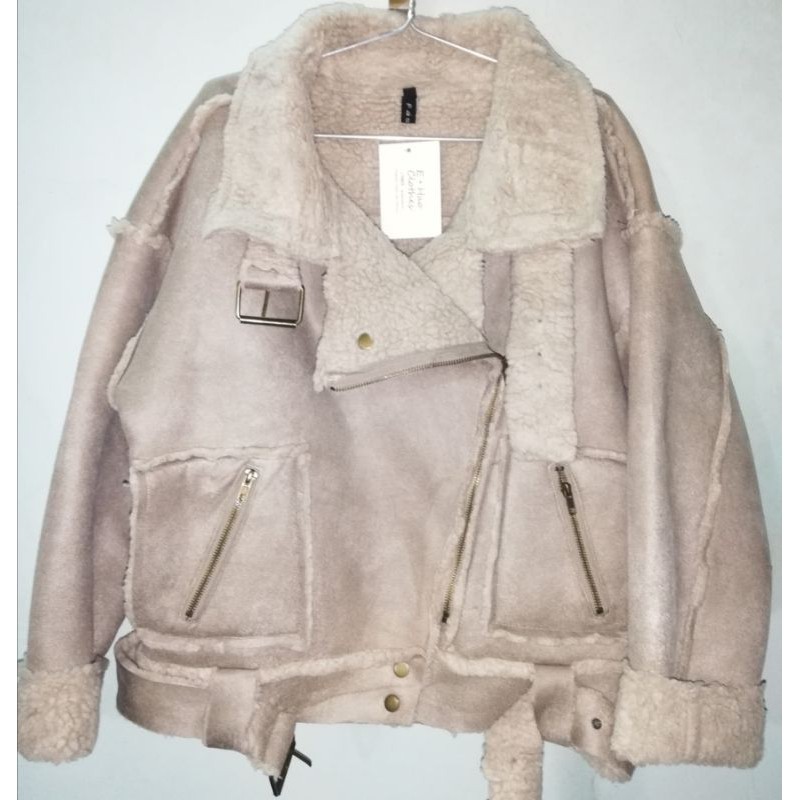 [sale sốc] Áo da lộn lót lông cừu sang chảnh | BigBuy360 - bigbuy360.vn