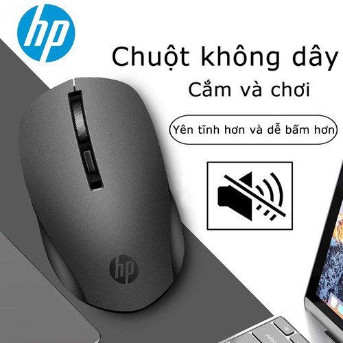 Chuột không dây HP S1000 plus - Chuột quang, phím bấm yên tĩnh new 2021