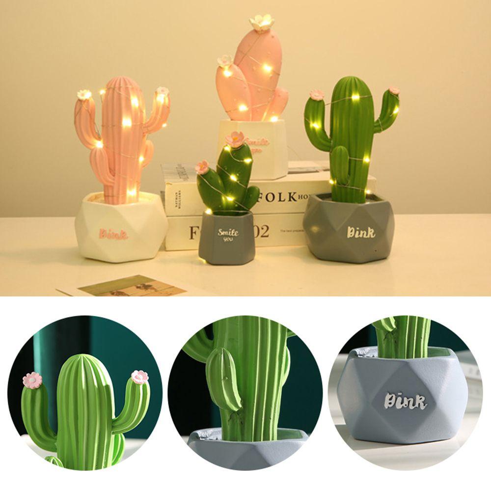 Mô Hình Cây Xương Rồng Mini Bằng Nhựa Resin Trang Trí Bàn Làm Việc