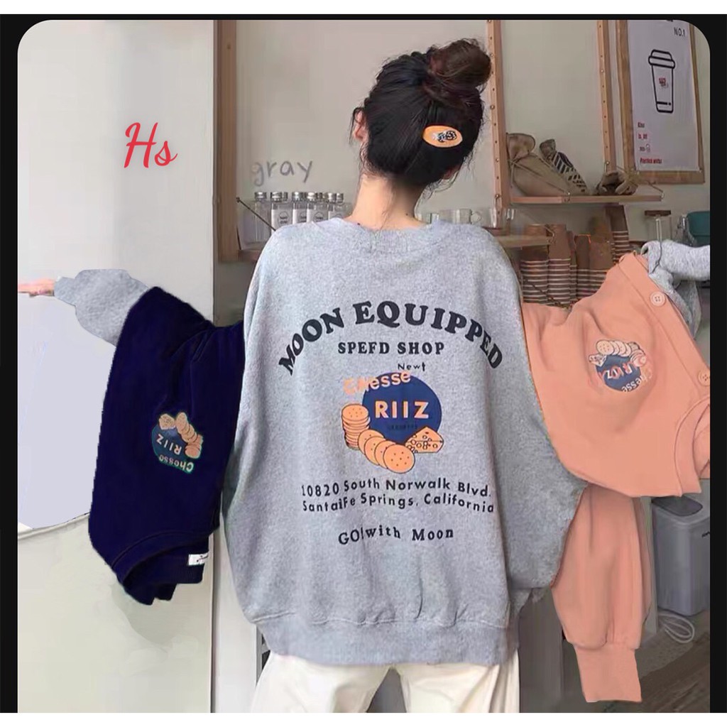 Áo Khoác Ngoài Cardigan Dài Tay Nữ Dáng Rộng Nỉ RZ Cúc Dài | BigBuy360 - bigbuy360.vn