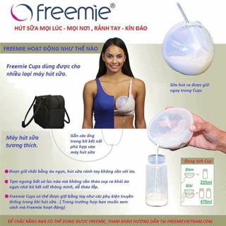 Bộ cup hút sữa rảnh tay freemie