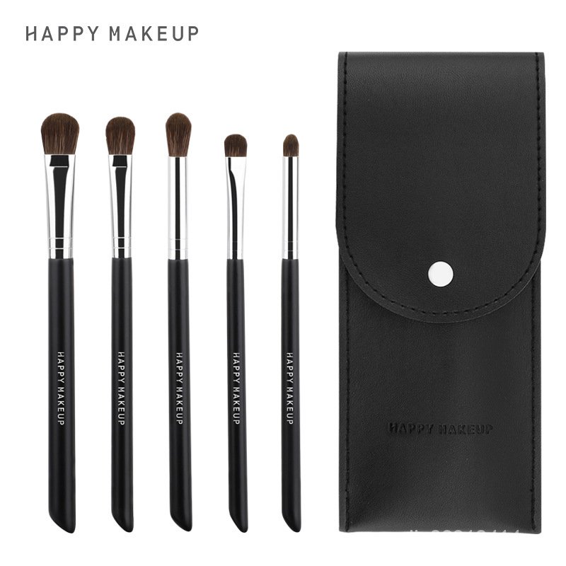 Bộ Cọ Trang Điểm Bàn Chải HappyMakeup 3Bộ bàn chải mắt Mạng Di Động Màu Đỏ Bộ Bàn Chải Không Khói Mắt Nhỏ Lông Bờm Ngựa Cọ Trang Điểm