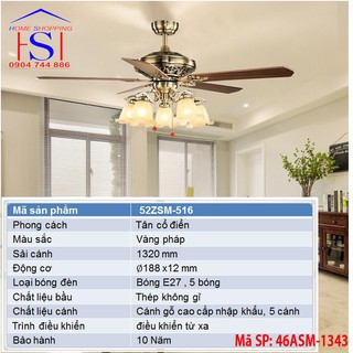 Đèn quạt trần - Quạt đèn trần trang trí