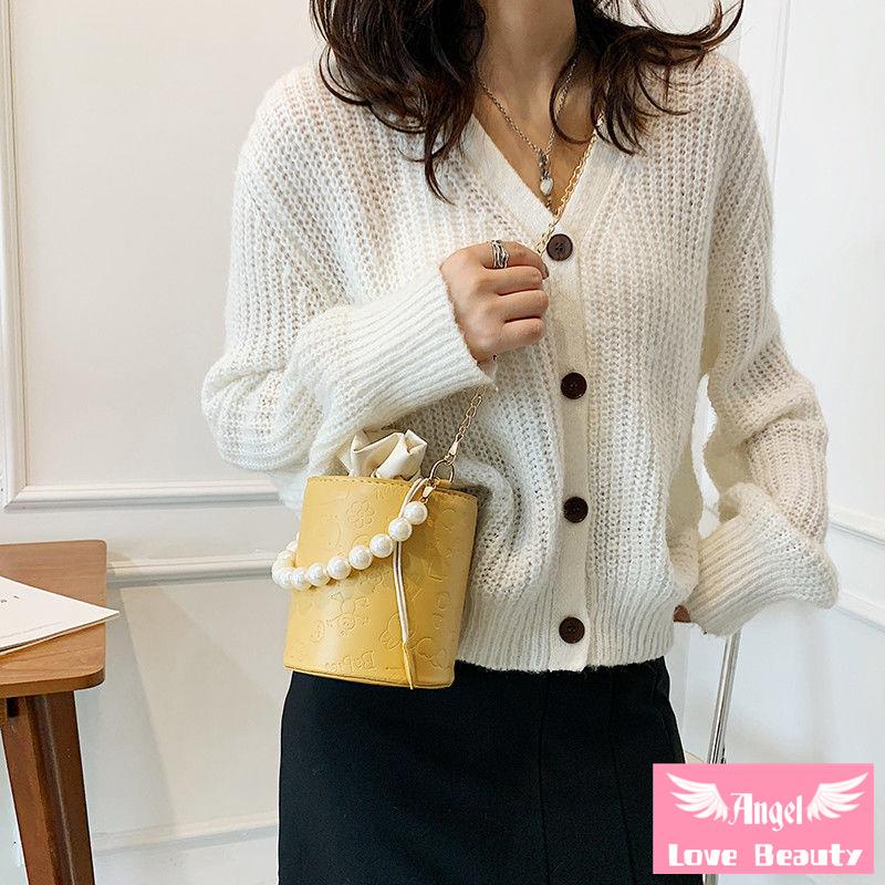 [Bán Chạy] ~ Túi Đeo Vai Một Dây Xích Ngọc Trai Phong Cách Mới Mùa Thu 2022 Hợp Thời Trang Cho Nữ Bán Chạy