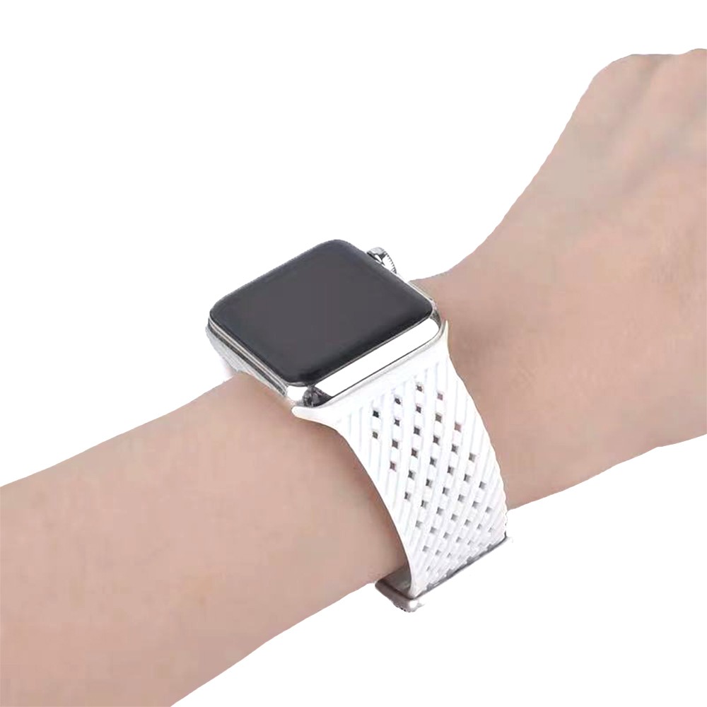 Dây Đeo Silicon Mềm Cho Đồng Hồ Thông Minh Apple Watch Series 6 / 5 / 4 / 3 / 2 / 1 / Se Kích Thước 38mm 40mm 42mm 44mm