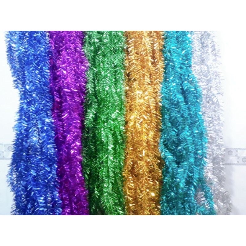 5 Dây kim tuyến dài 1m7 trang trí sinh nhật, noel, tiệc cưới…( 5 màu )