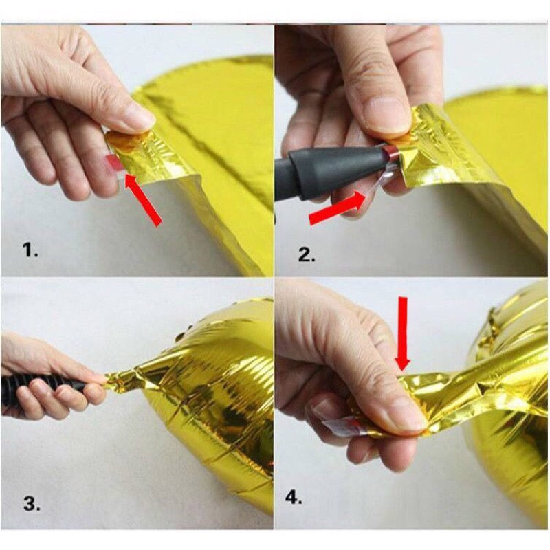 Sét bóng happy wedding trang trí phòng cưới tông hồng gold