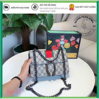 Túi xách nữ, Túi xách đẹp hoạ tiết đầu rồng size 21 - QT051