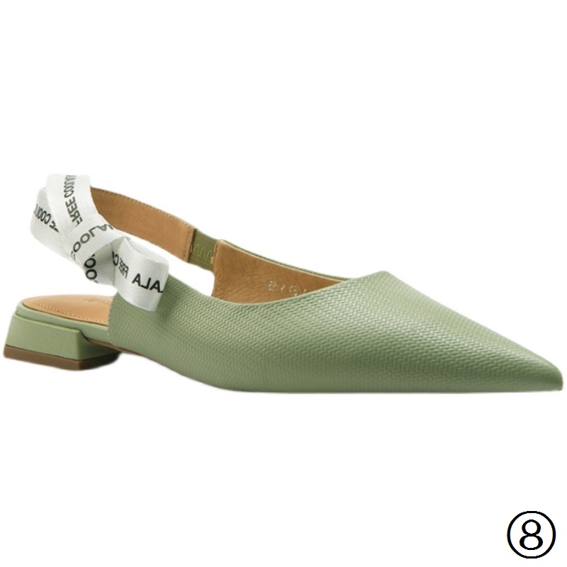 Giày Xăng Đan Da Mũi Nhọn Thời Trang Mùa Hè 2022 Cho Nữ