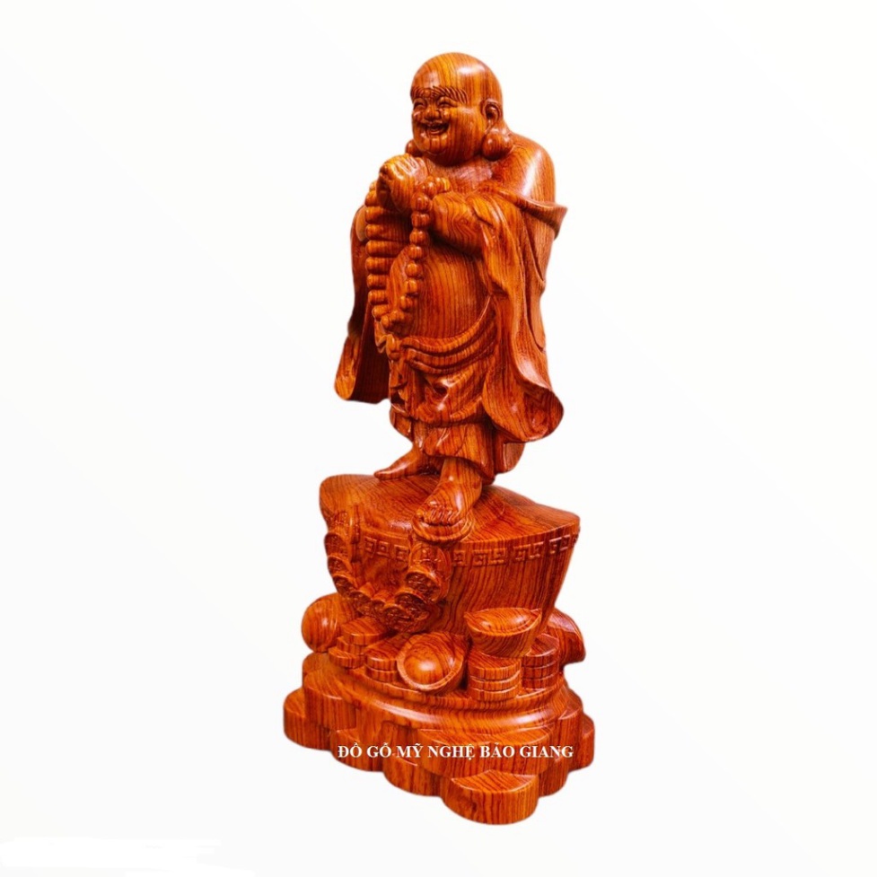 Tượng phật di lặc gỗ hương cao 20 cm mẫu mới 2021