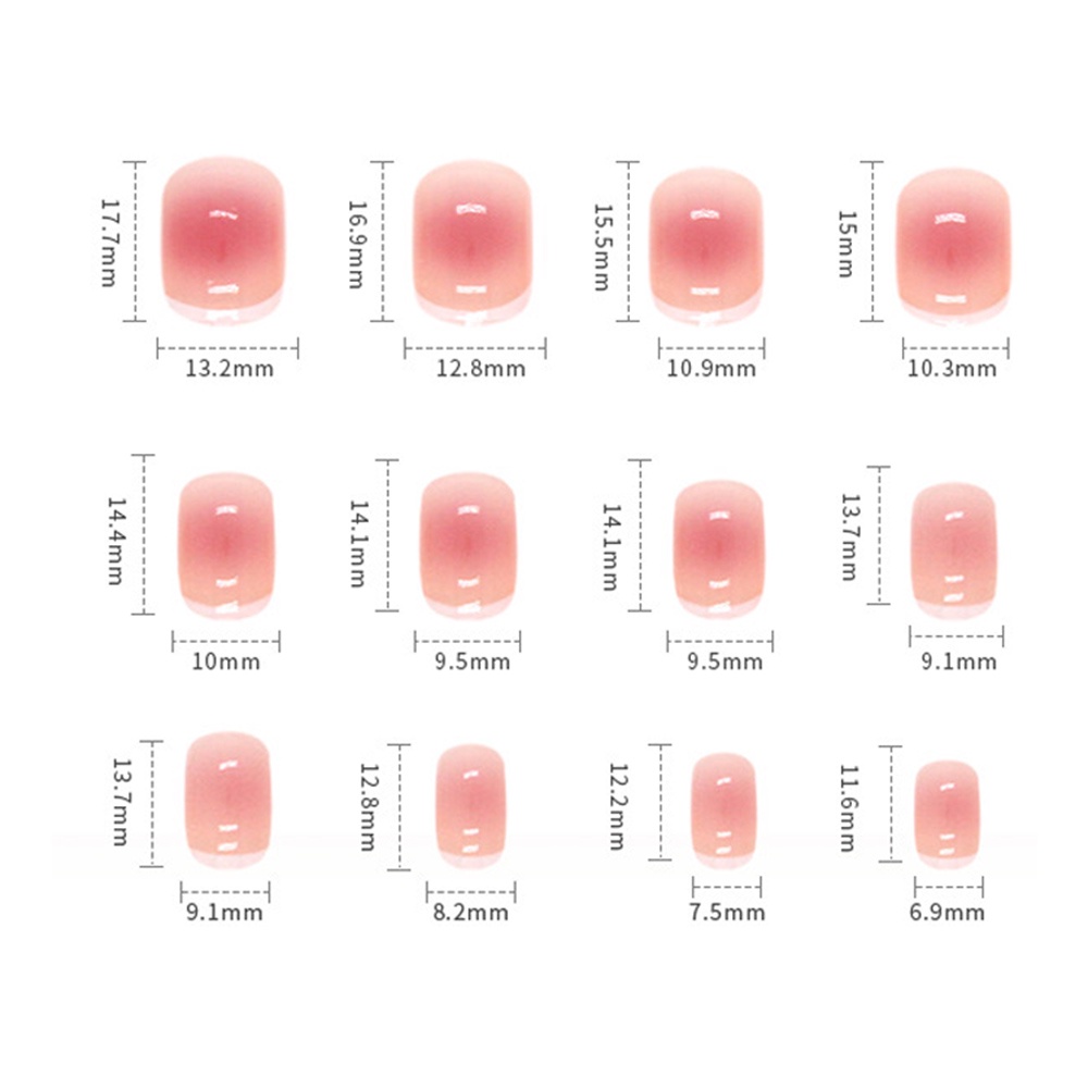 YADORNOS Set 24 móng tay giả YADORNOS dáng ngắn màu hồng thời trang cho nữ