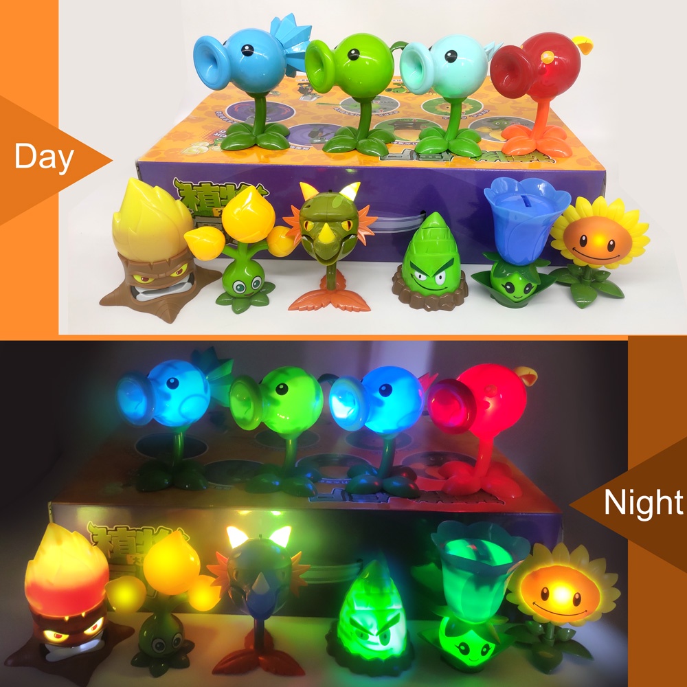 1 Mô Hình Đồ Chơi Nhân Vật Plants Vs Zombie Có Đèn Và Nhạc Cho Trẻ Em