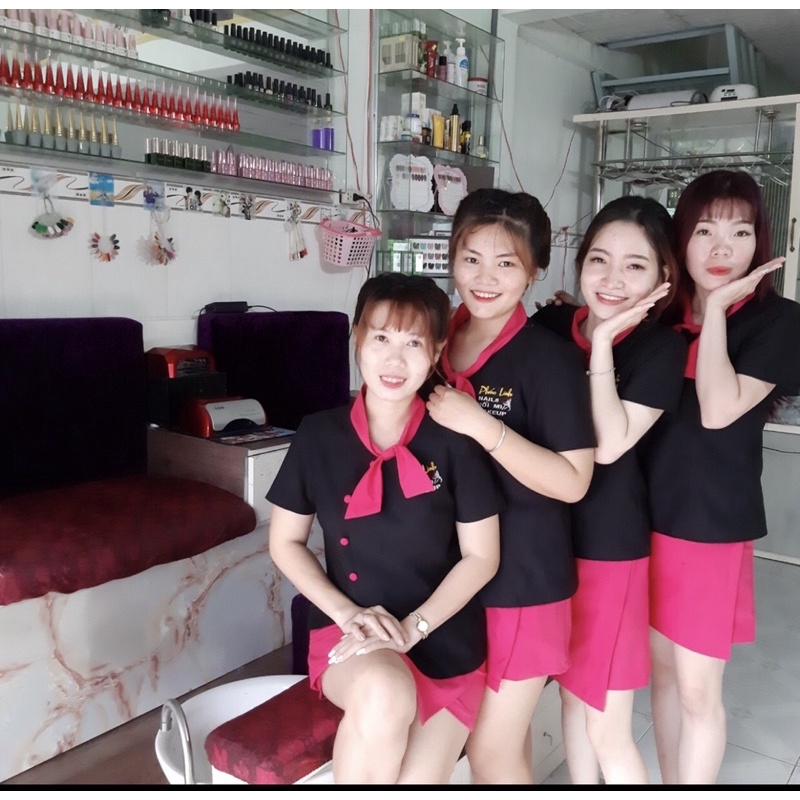 Đồng phục SPA thêu tên logo