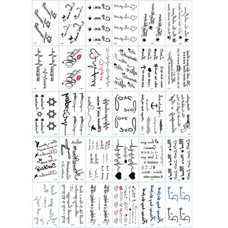  Combo 30 tấm Hình xăm dán Mini 