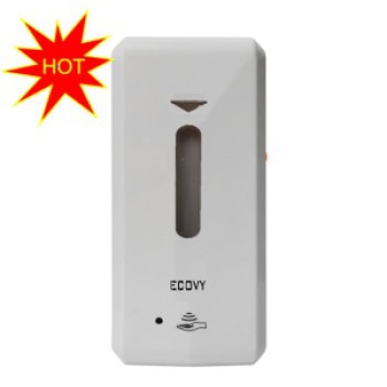 Máy xịt rửa tay cảm ứng tự động ECOVY vòi phun cồn, màu trắng (1000ml)