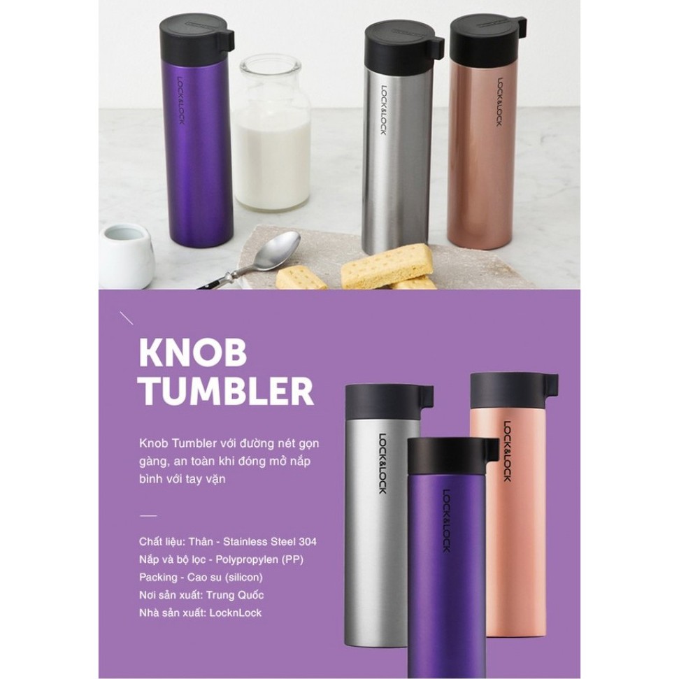 Bình Giữ Nhiệt Cung Hoàng Đạo Lock&Lock Knob Tumbler LHC4121 [400ML]