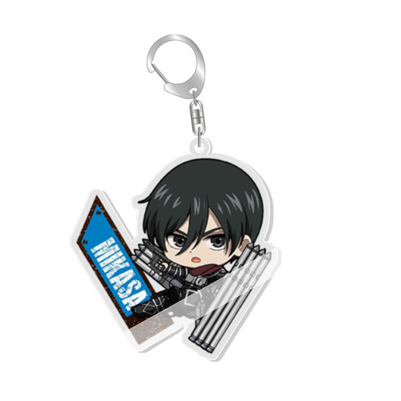 Móc khóa bằng nhựa Acrylic in hình Anime Attack On Titan thời trang