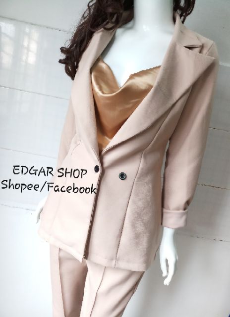 Set vest nữ dài công sở 4 món, áo 2 dây phi lụa cổ đổ,VIDEO + HÌNH FEEDBACK KHÁCH | BigBuy360 - bigbuy360.vn