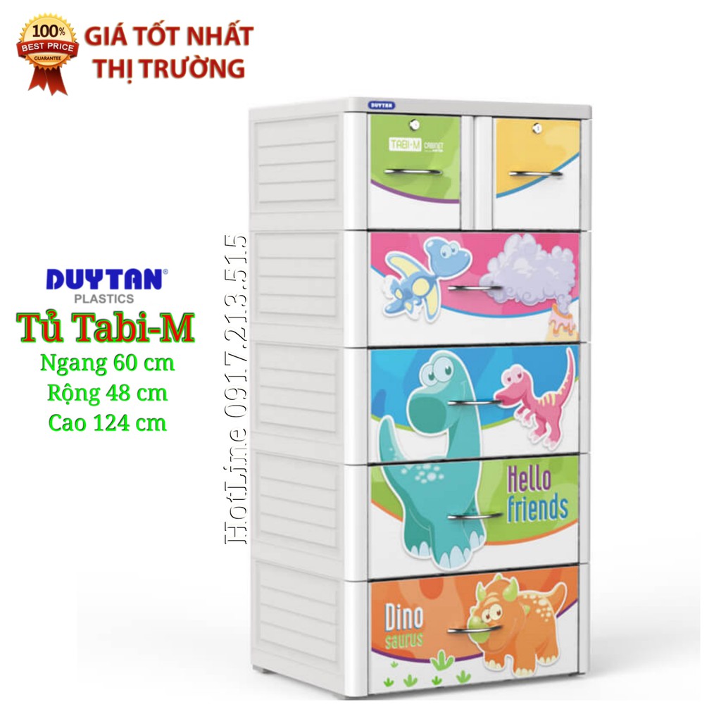 Tủ Nhựa Duy Tân TABI-M -TRẮNG KHỦNG LONG