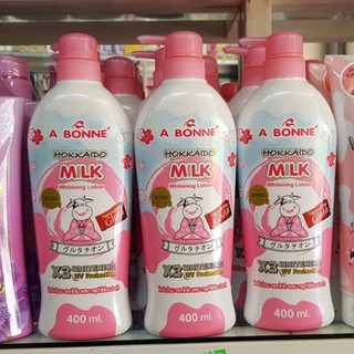 Lotion Kem Dưỡng Trắng Da A BONNE HOKKAIDO MILK Whitening Lotion 400ml - Thái Lan
