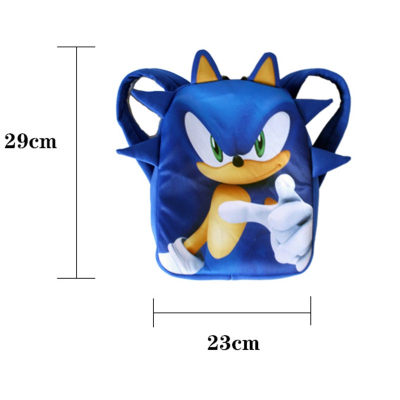 Ba lô đi học thoáng khí họa tiết nhím Sonic dễ thương cho bé mẫu giáo 2022
