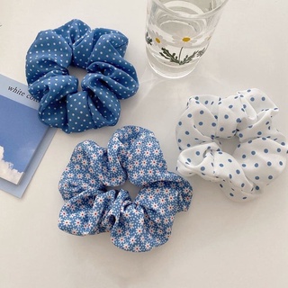 SCRUNCHIES CHẤM BI ( TONE XANH )