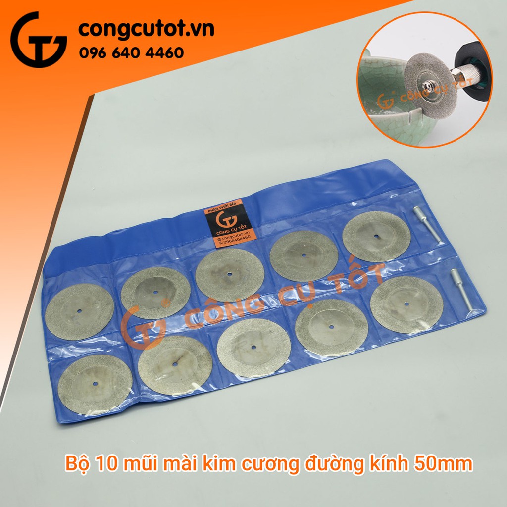 Bộ 10 lưỡi mài kim cương mini