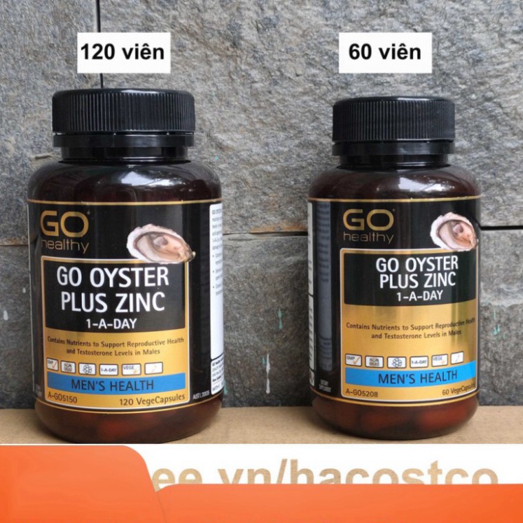 GIÁ CỰC SỐC Viên uống Go Oyster Plus Zinc 1 A Day 60 viên, 120 viên Tinh Chất Hàu Go Healthy Của Úc GIÁ CỰC SỐC