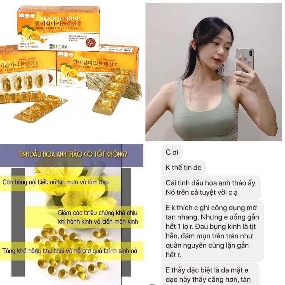 Viên Uống Tinh Dầu Hoa Anh Thảo Hàn Quốc Hanmi Gamma Hỗ Trợ Nội Tiết Tố Làm Da Mịn Màng Là Phụ Nữ Không Thể Không Uống | BigBuy360 - bigbuy360.vn