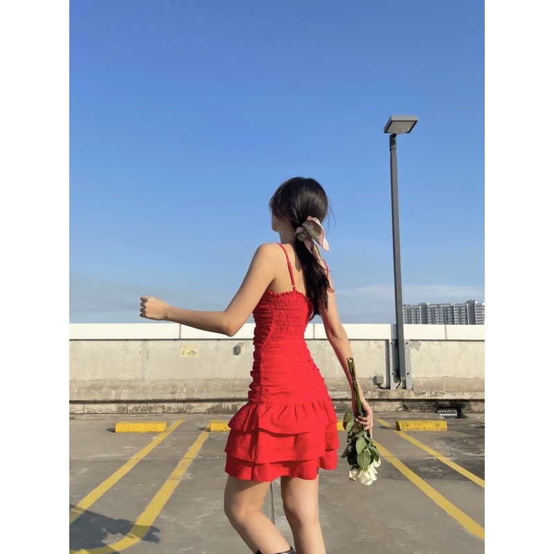 Đầm cotton thêu Macy