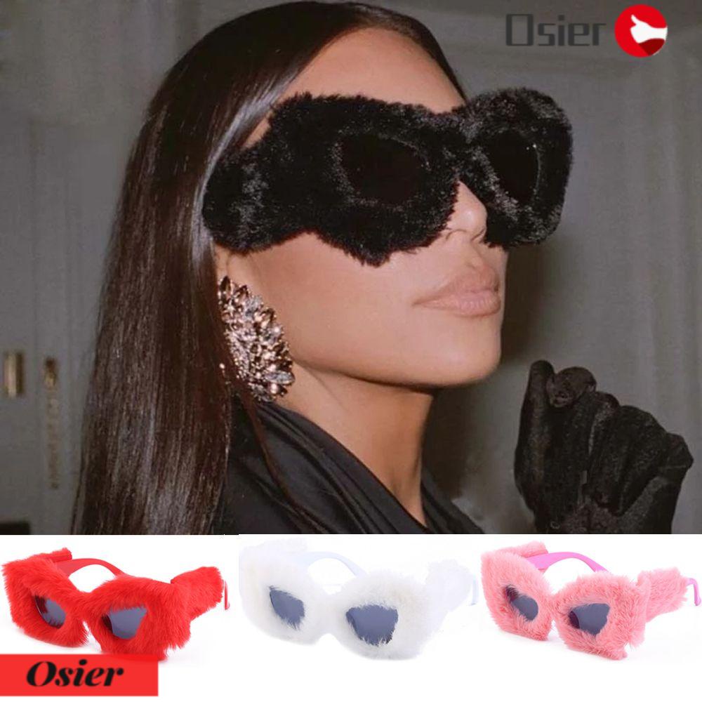 Osier1 Gọng Kính Lông Cừu Trang Trí Thủ Công Phong Cách Punk