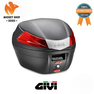 [ CHÍNH HÃNG ] Thùng GIVI B34N/ B34NT Phản Quang Đỏ/ Xám Khói Ốp Bạc Công Nghệ Monolock Gắn Sau Motor Xe Máy Tay ga