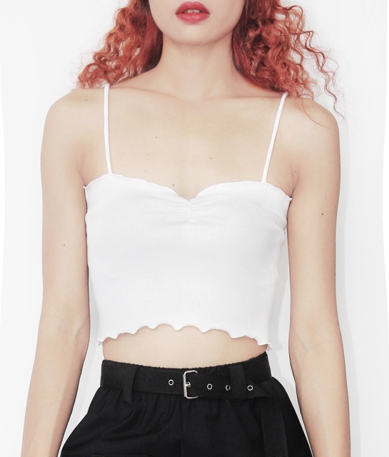 DALLA Áo 2 dây croptop màu đen, trắng | BigBuy360 - bigbuy360.vn