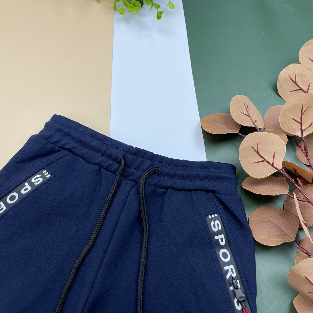 Quần cotton dày khóa túi, bo gấu thu đông bé trai size 3-18, cho bạn 12-59kg. Chất cotton dày đanh tay, siêu đẹp