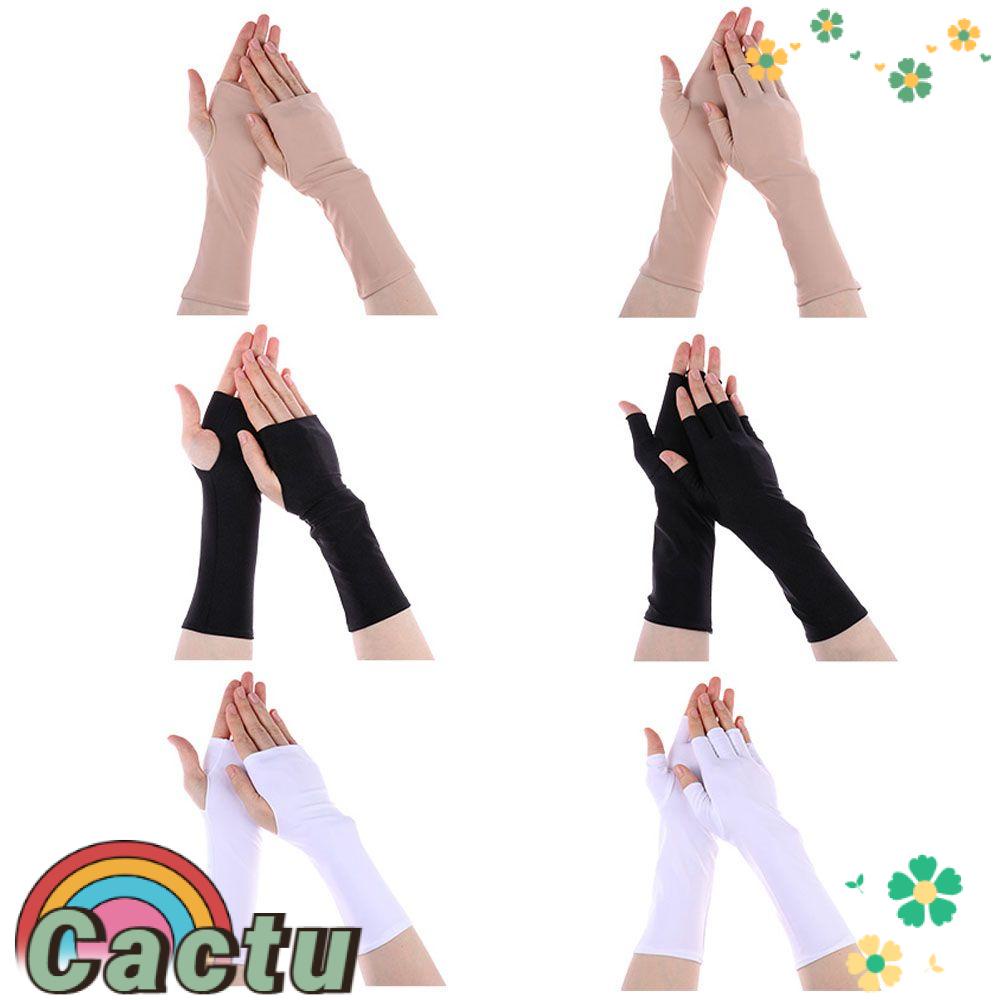 Găng Tay Hở Ngón Màu Trơn Dành Cho Nữ Đi Xe Đạp
