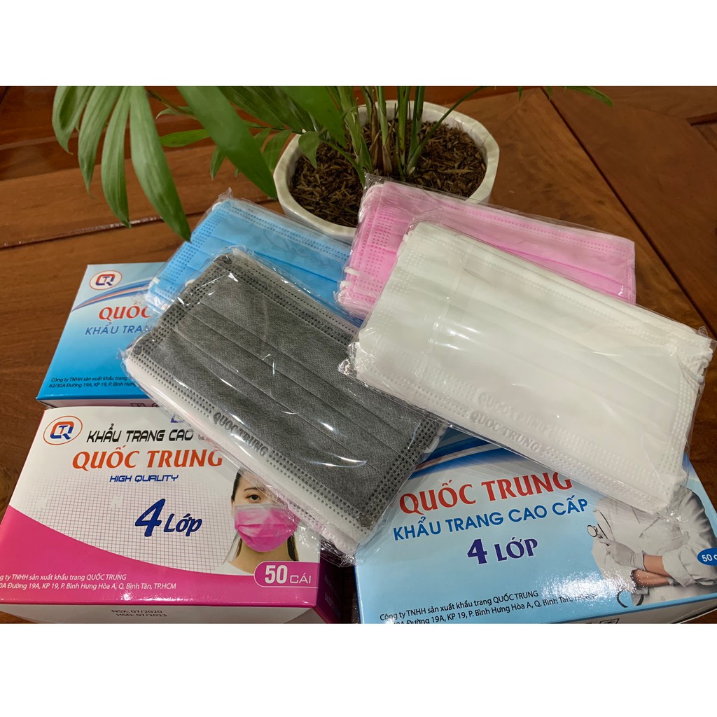 [Mã FMCGSALE giảm 5% đơn 250K] [SALE SỐC] KHẨU TRANG Y TẾ 4 LỚP - HỘP 50 CÁI