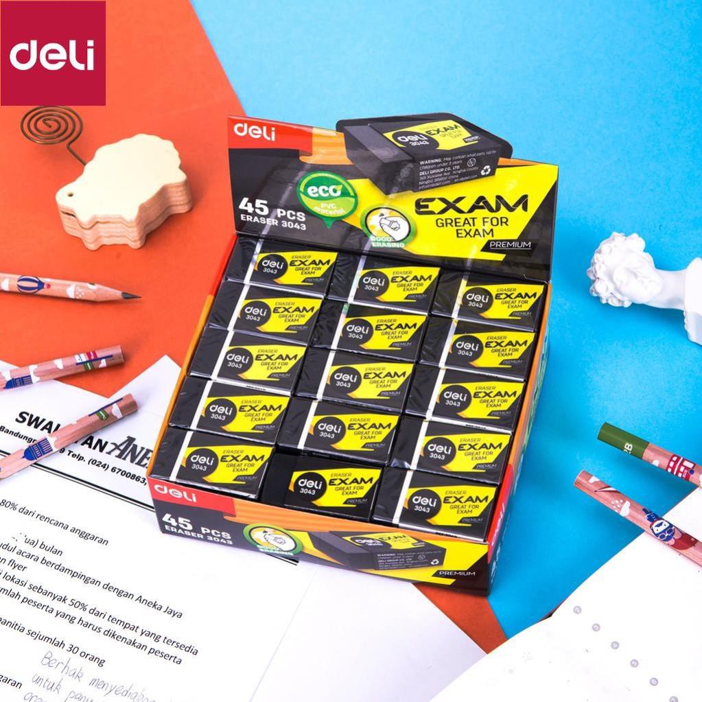 Tẩy 2B Deli, 40×22×12mm, Đen - 1 viên - E3043