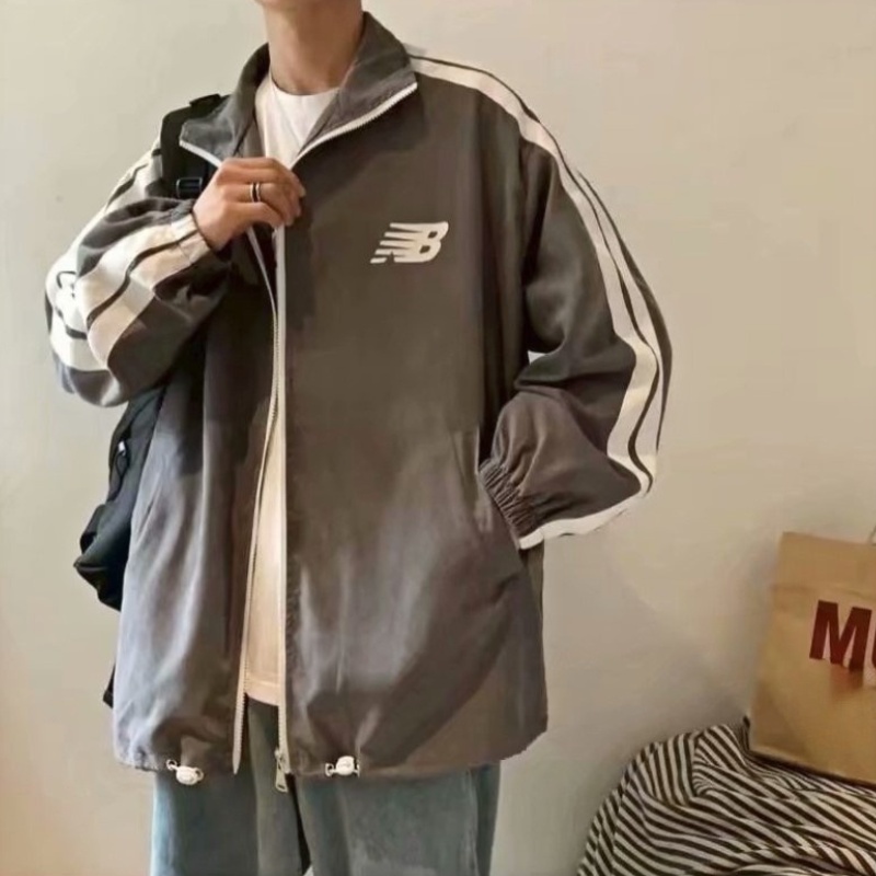 Áo Khoác Bóng Chày Nam Tay Dài Dáng Rộng Thoải Mái Thường Ngày Phong Cách Hàn Quốc