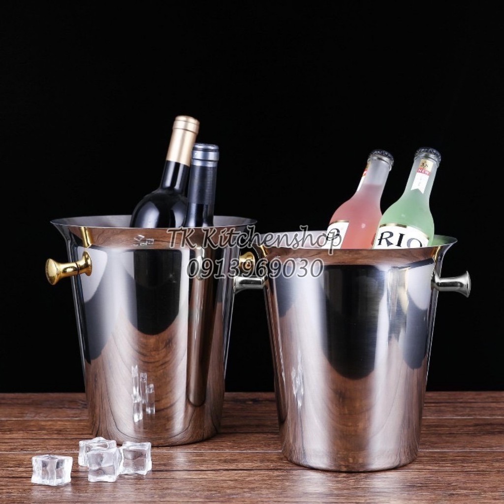 Mua Xô ngâm rượu vang inox / Xô inox 304 ướp lạnh rượu vang (loe miệng ...