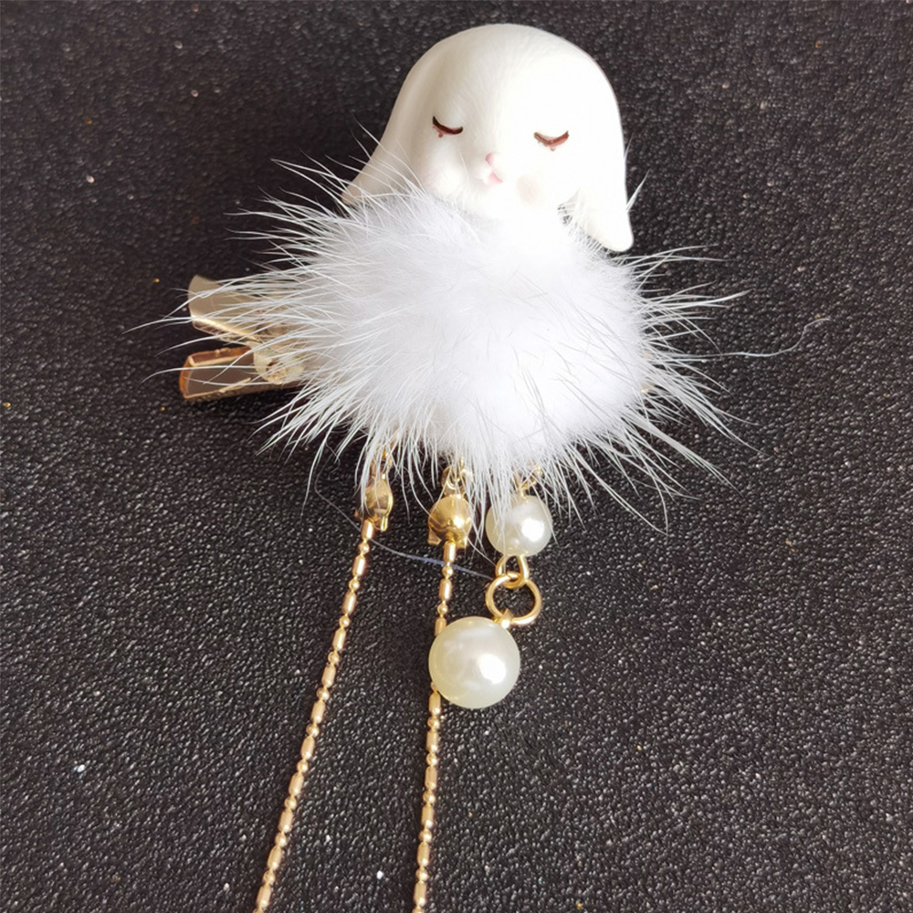 Kẹp Tóc Đính Quả Bông Dễ Thương Cho Nữ