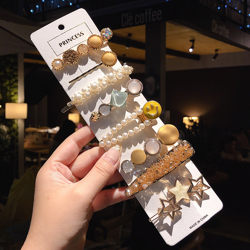 Kẹp Tóc Phối Ngọc Trai Phong Cách Hàn Quốc Nhiều Thiết Kế Tùy Chọn Xinh Xắn Cho Nữ