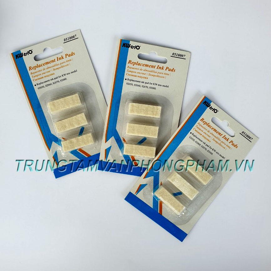 Miếng mút bông tampon tẩm mực cho dấu số nhảy số thứ tự Kw Trio 02060 02070 02080 Max N607 Deli 7506, Stacom C606 SQ3366