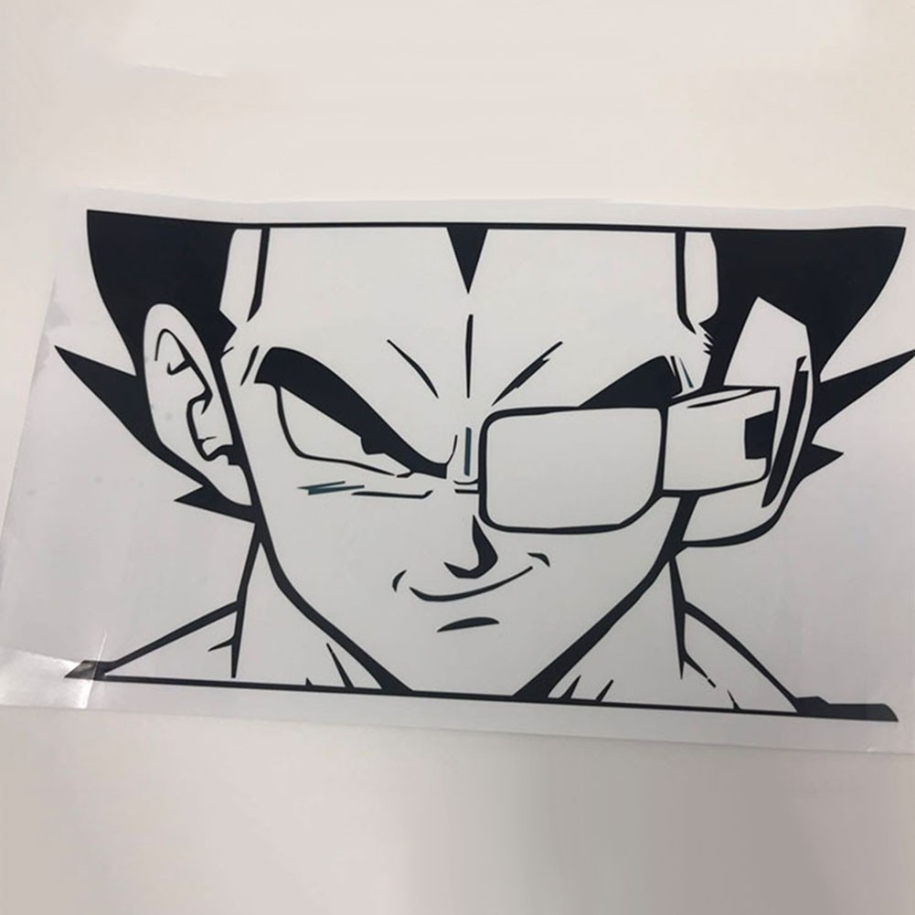 Set 2 Miếng Dán Trang Trí Máy Điều Hòa Không Khí Tự Dính Hình Vegeta Dragon Ball