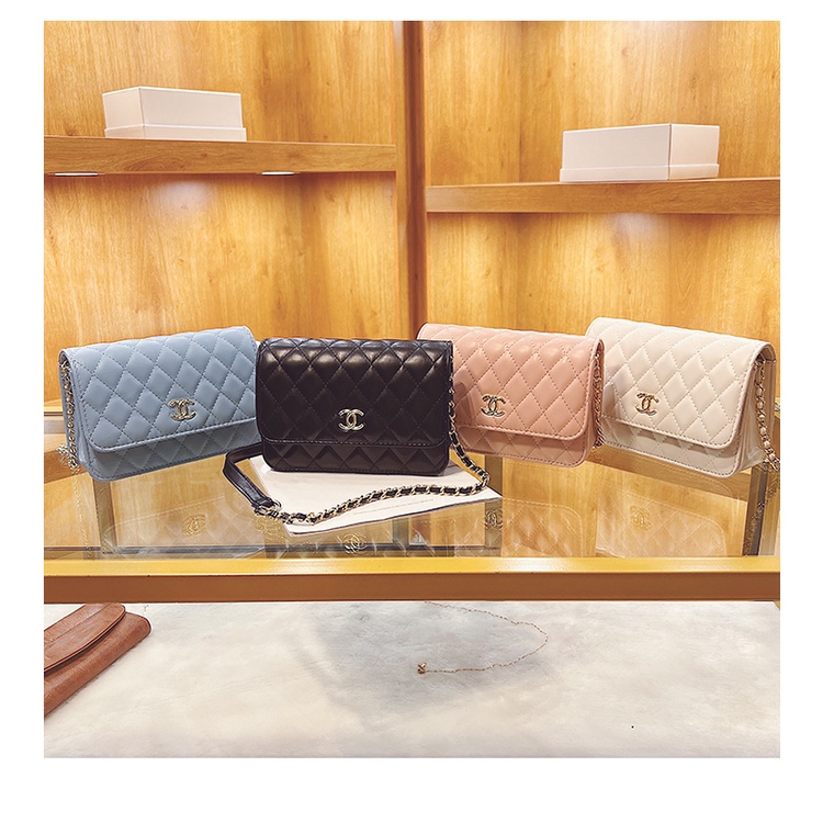 2/16-27# Chanel Túi Đeo Chéo Dây Xích Chất Liệu Da Cao Cấp