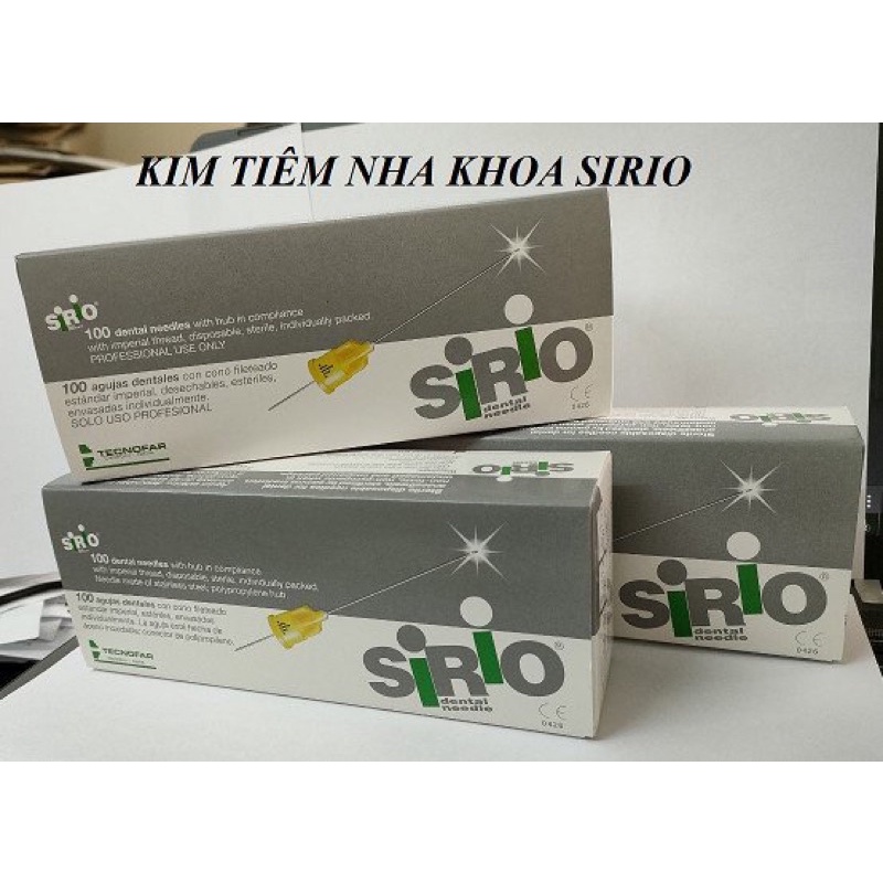 Mũi kim sirio Italia dùng cho nha khoa thẩm mỹ bơm, hộp 100 cái