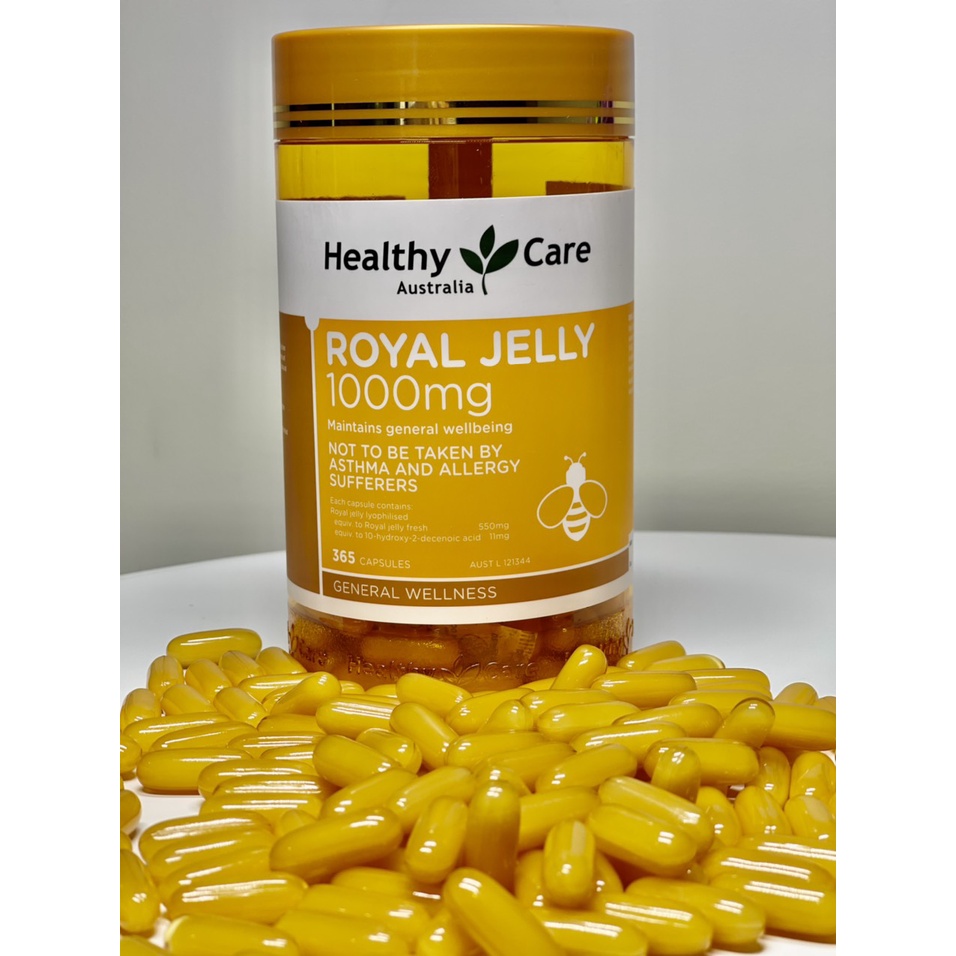 [ Hàng nội địa Úc]  Sữa ong chúa Úc Heathy care royal jelly 100mg 365 viên