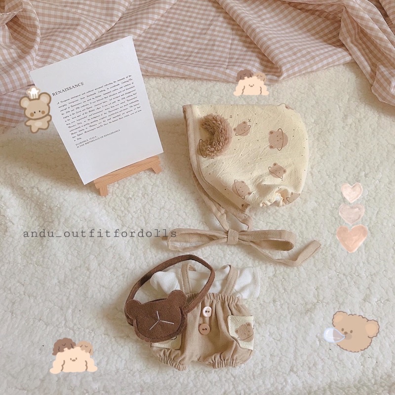 Set đồ Bear cho doll búp bê 40cm